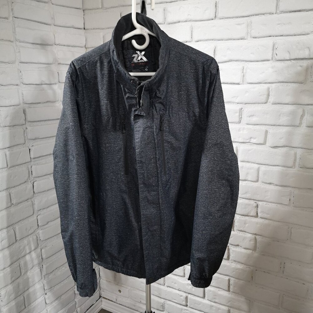 ZeroXposur Men's Size Large Dark Grey Zipper & Velcro Closure Jacket